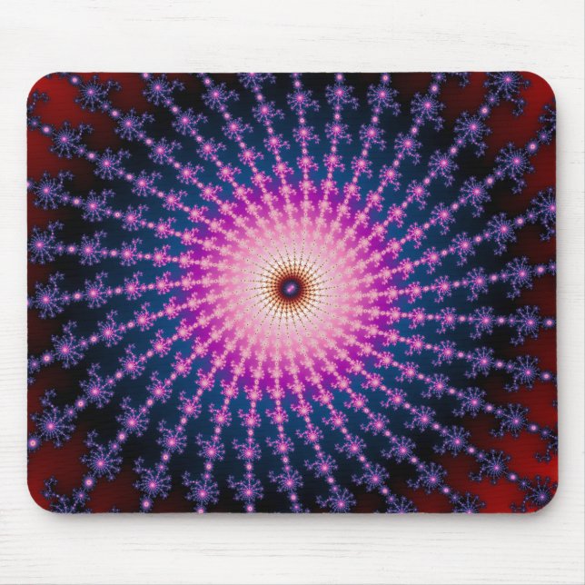 Bloodshot Fraktal Swirl Mousepad (Vorne)