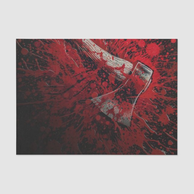 Bloody Ax Beängstigend Horror Halloween-Party Seidenpapier (Vorderseite)