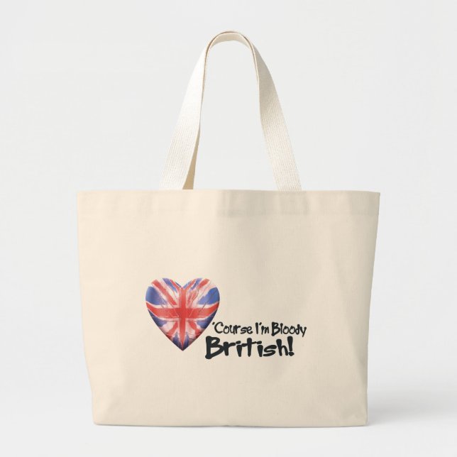 Bloody Briten Jumbo Stoffbeutel (Vorne)