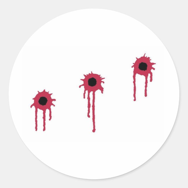 BLOODY BULLET HOLES RUNDER AUFKLEBER (Vorderseite)