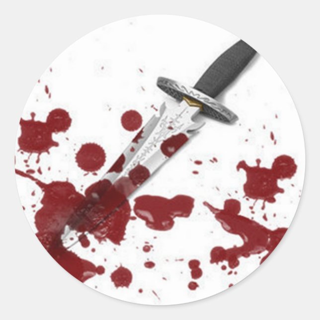 Bloody Dagger Runder Aufkleber (Vorderseite)