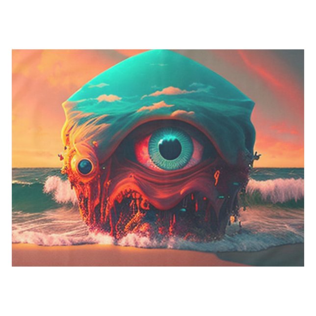 Bloody Eyes Tischdecke (Vorderseite (Horizontal))