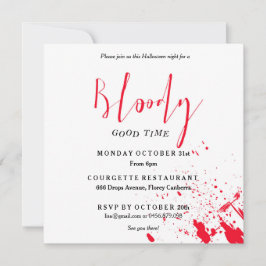 Bloody Gute Zeit Beängstigende Party Halloween Ein Einladung