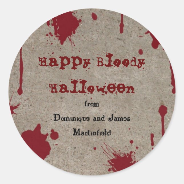 Bloody Halloween autocollant (Devant)