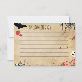 Bloody Halloween Blanche oder digital schreiben