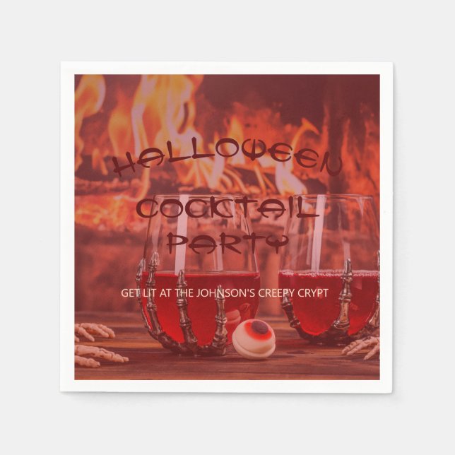 Bloody Halloween Cocktail Party Serviette (Vorderseite)