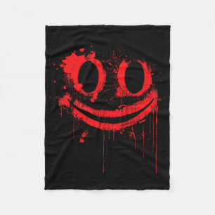 Bloody Halloween Costume I Blood Spritzer Lächeln Fleecedecke