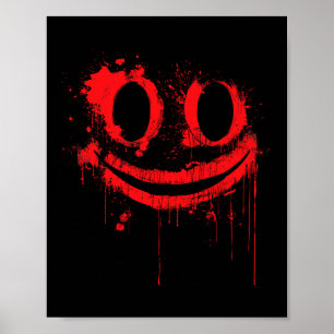 Bloody Halloween Costume I Blood Spritzer Lächeln Poster