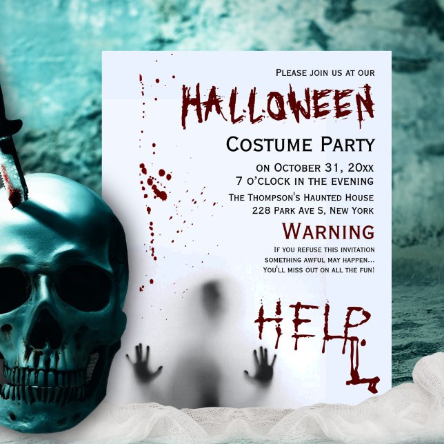 Bloody Halloween Costume Party Einladung (Von Creator hochgeladen)
