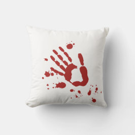 Bloody Hand Print Blood Spatter Halloween Prophete Kissen