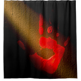 Bloody Hand Print Duschvorhang