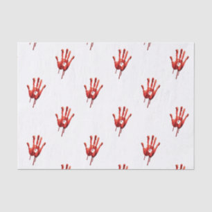 Bloody Hand Print Seidenpapier