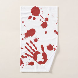 Bloody Hand Print Spatter Halloween Handtuch