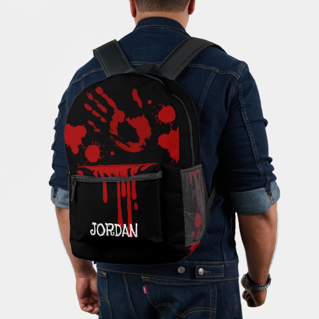 Bloody Handprint Blood Spritzer Bedruckter Rucksack (Insitu (Modell))