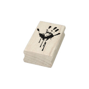 Bloody Handprint Gummistempel