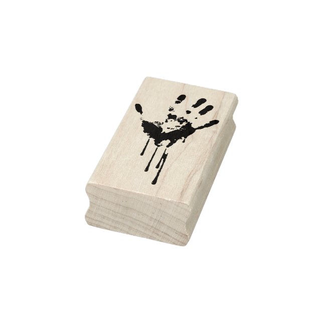 Bloody Handprint Gummistempel (Stempel)