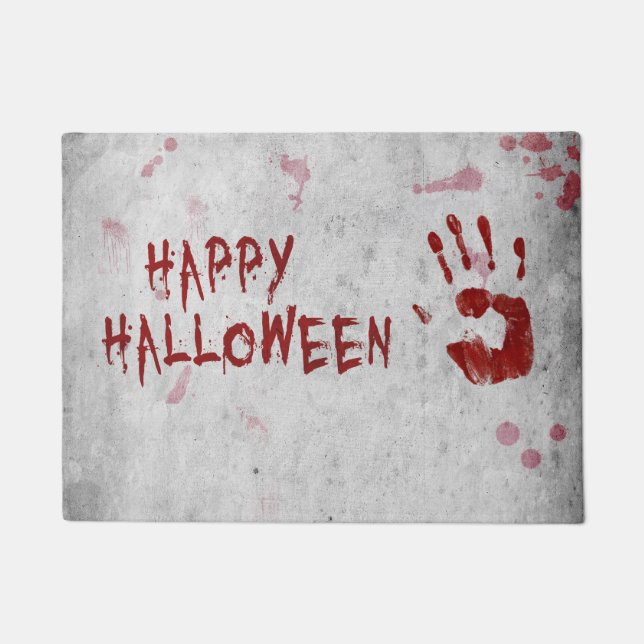 Bloody Handprint Halloween Fußmatte (Vorderseite)