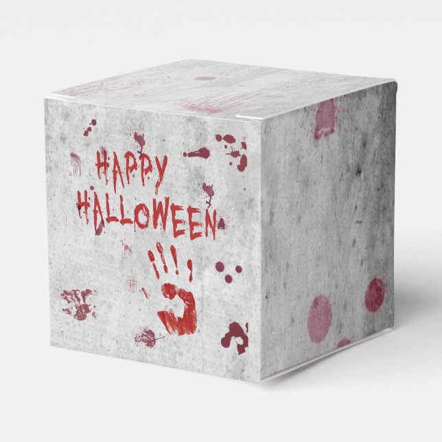 Bloody Handprint Halloween Geschenkschachtel (Vorderseite)