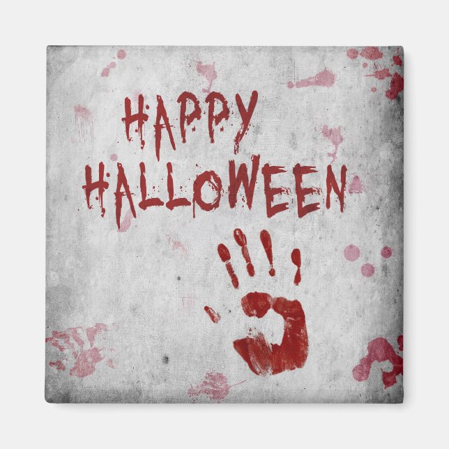 Bloody Handprint Halloween Magnet (Vorne)