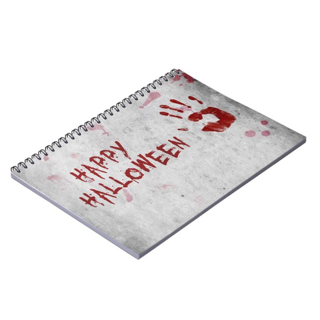 Bloody Handprint Halloween Notizblock (Linke Seite)