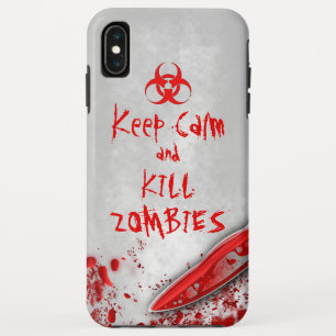 Bloody Knife Behielt Calm & Kill Zombies Funny Case-Mate iPhone Hülle