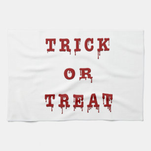 Bloody Letter Trick oder Treat Küchentuch