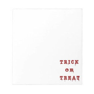 Bloody Letter Trick oder Treat Notizblock
