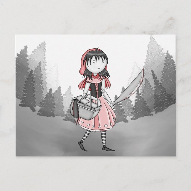 Bloody Lil Red Postcard Postkarte (Vorderseite)