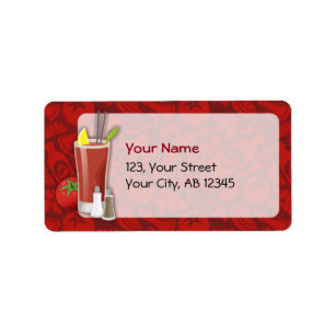 Bloody Mary Adressaufkleber