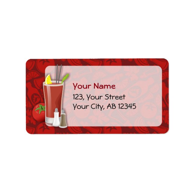 Bloody Mary Adressaufkleber (Vorne)