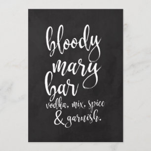 Bloody Mary Bar Affordable Chalkboard Hochzeitszei Einladung