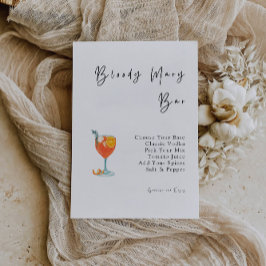 Bloody Mary Bar Invitation de la douche nuptiale