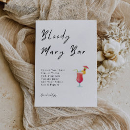 Bloody Mary Bar Invitation de la douche nuptiale