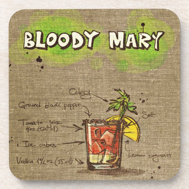 Bloody Mary Cocktail Drink Coaster Untersetzer (Vorderseite)