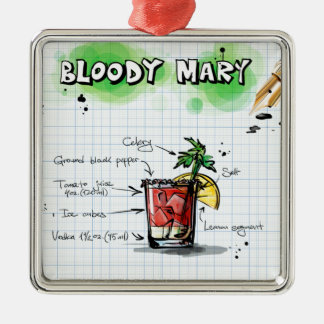Bloody Mary Cocktail Ornament Aus Metall