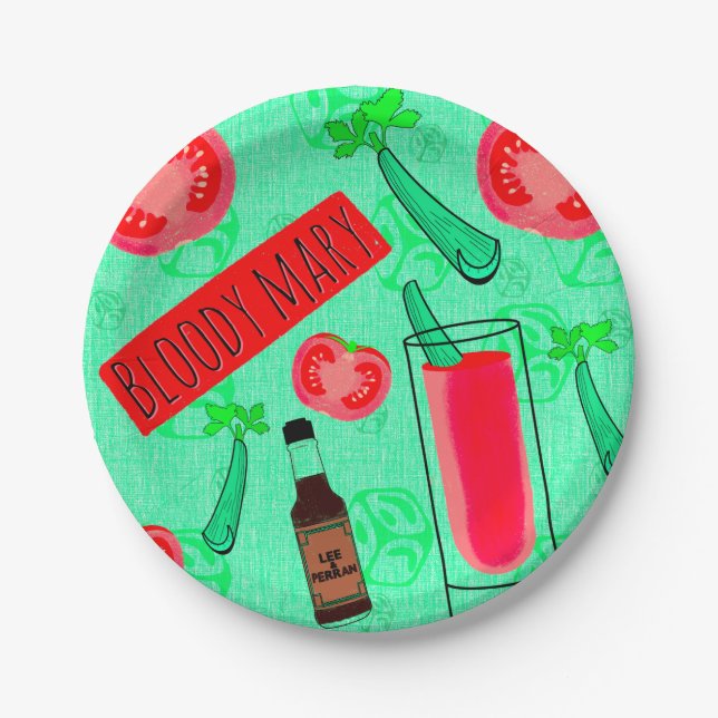 Bloody Mary Cocktail Party Teller (Vorderseite)