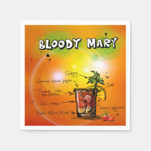 Bloody Mary-Mandarine Hintergrundpapier Napkin Serviette