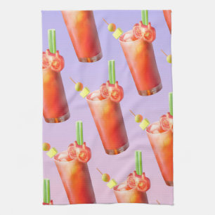 Bloody Mary Muster: Surrealer Tomaten-Wiederholung Geschirrtuch