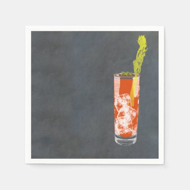 Bloody Mary oder Bloody Caesar Serviette (Vorderseite)