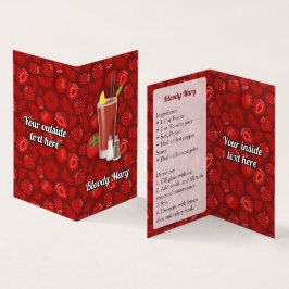 Bloody Mary Recipe Visitenkarten