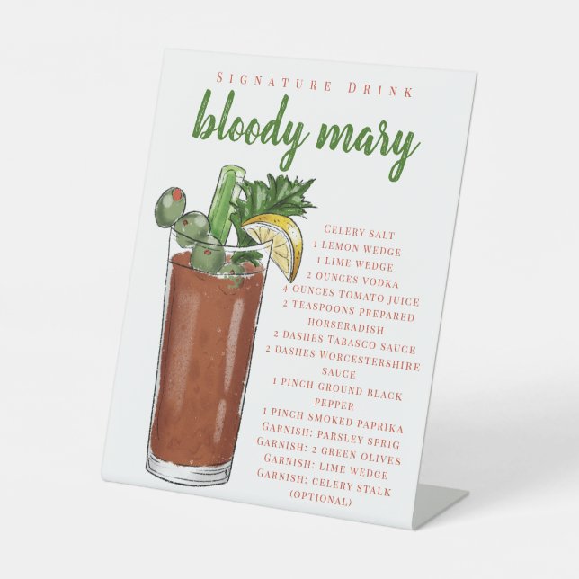 Bloody Mary Rezept Signature Drink Sockelschild (Vorderseite)