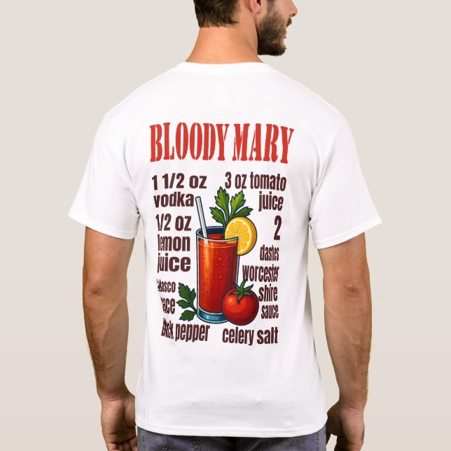 Bloody Mary T-Shirt – Bold Brunch Cocktail  (Rückseite)