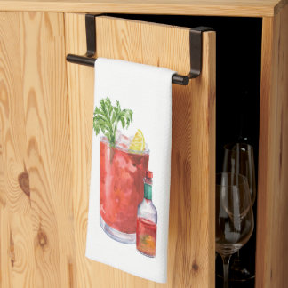 Bloody Mary und Hot Sauce Geschirrtuch