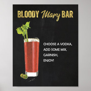 Bloody- MaryBar-Zeichen Poster