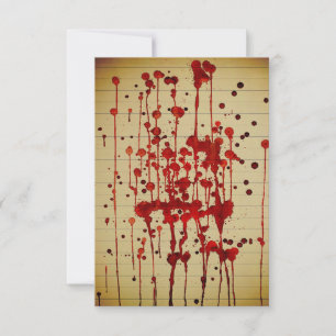 Bloody notebook Halloween Einladung
