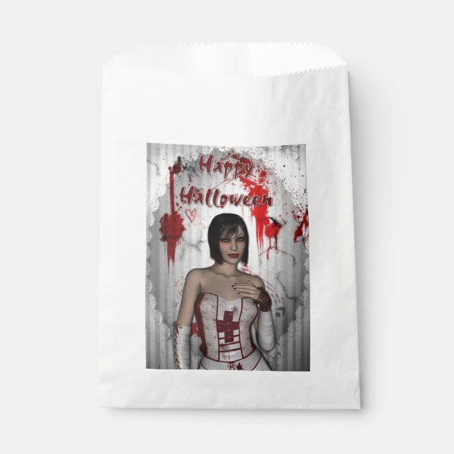 Bloody Nurse Halloween Geschenktütchen (Vorderseite)