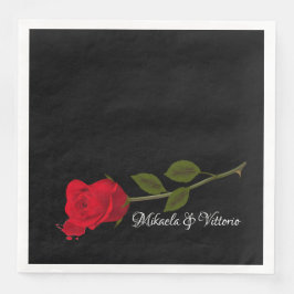 Bloody Rose Elegante Black Gothic Wedding Serviette