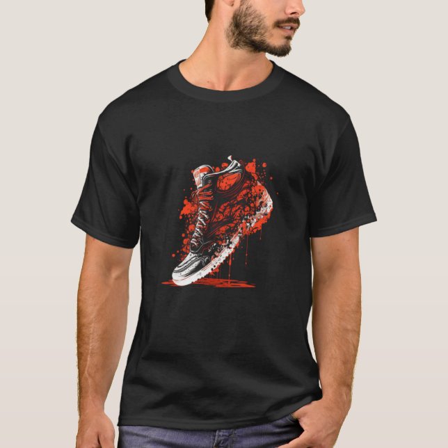 Bloody-Sneaker T-Shirt (Vorderseite)