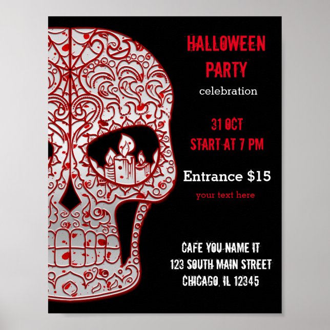 Bloody Sugar Skull Poster (Vorne)