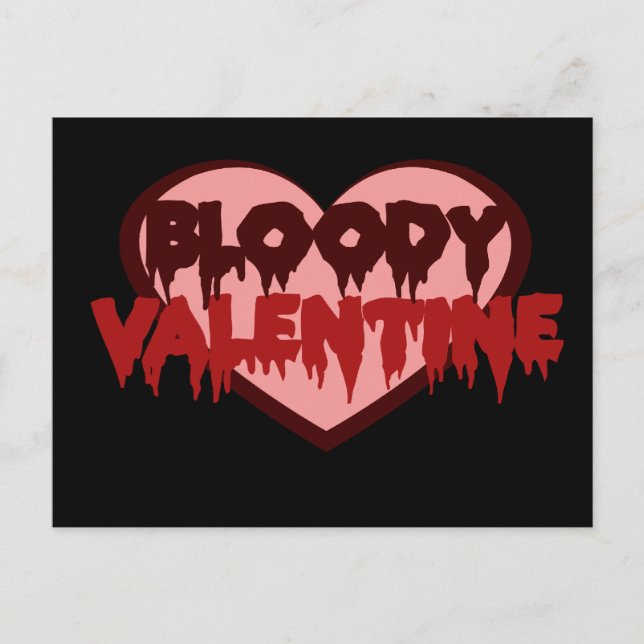 Bloody Valentine Feiertagspostkarte (Vorderseite)